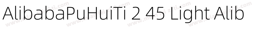 AlibabaPuHuiTi 2 45 Light AlibabaPu字体转换